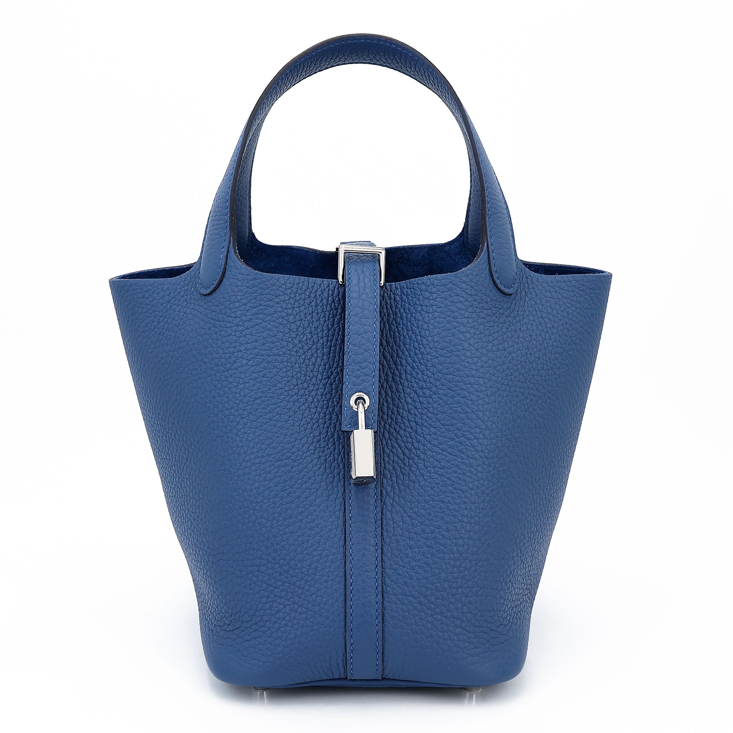 Hermes Brand New ( Rank N ) HERMÈS Picotin Lock PM Bleu Tie (P5) Clemence Palladium hardware K (2025)