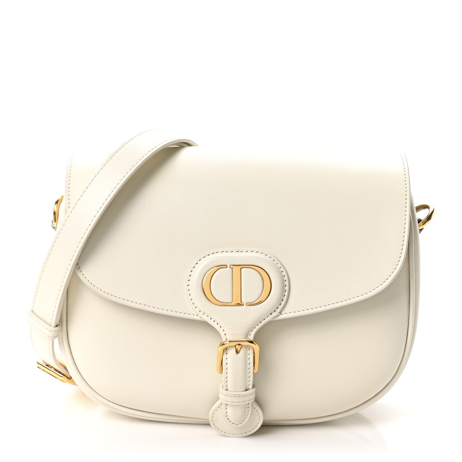 Christian Dior Box Calfskin Medium Bobby Flap Latte