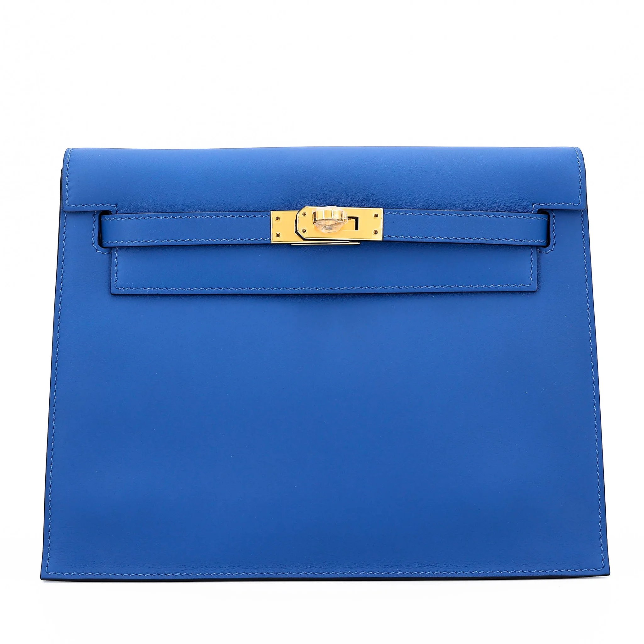 Unused ( Rank NS ) HERMÈS Kelly Danse Bleu France (71) Deep Blue (S4) Jonathan Gold hardware U (2022)