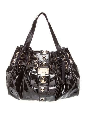 Patent Leather Top Handle Bag