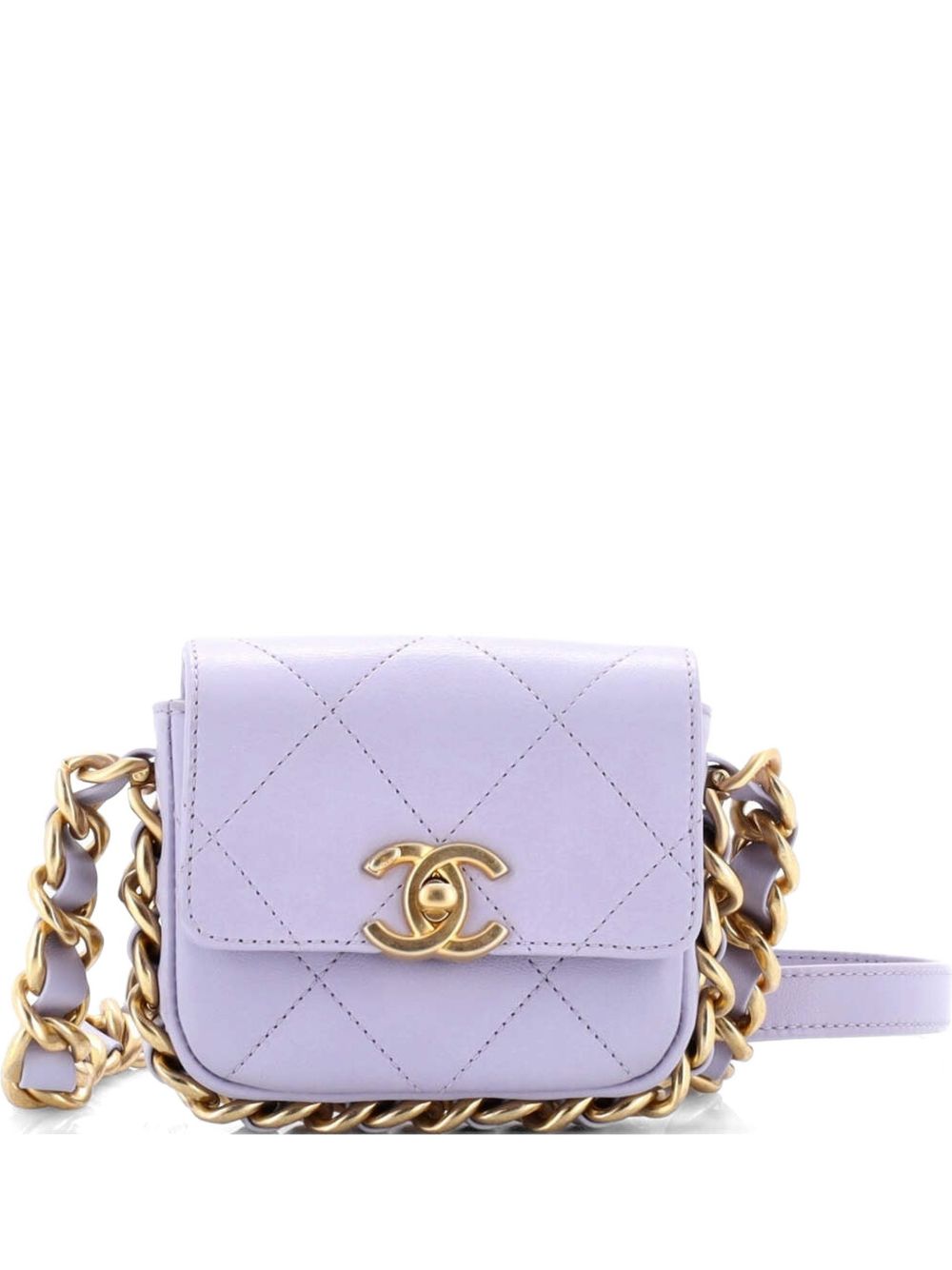 Framing Chain Flap Bag Quilted Calfskin Mini crossbody bag