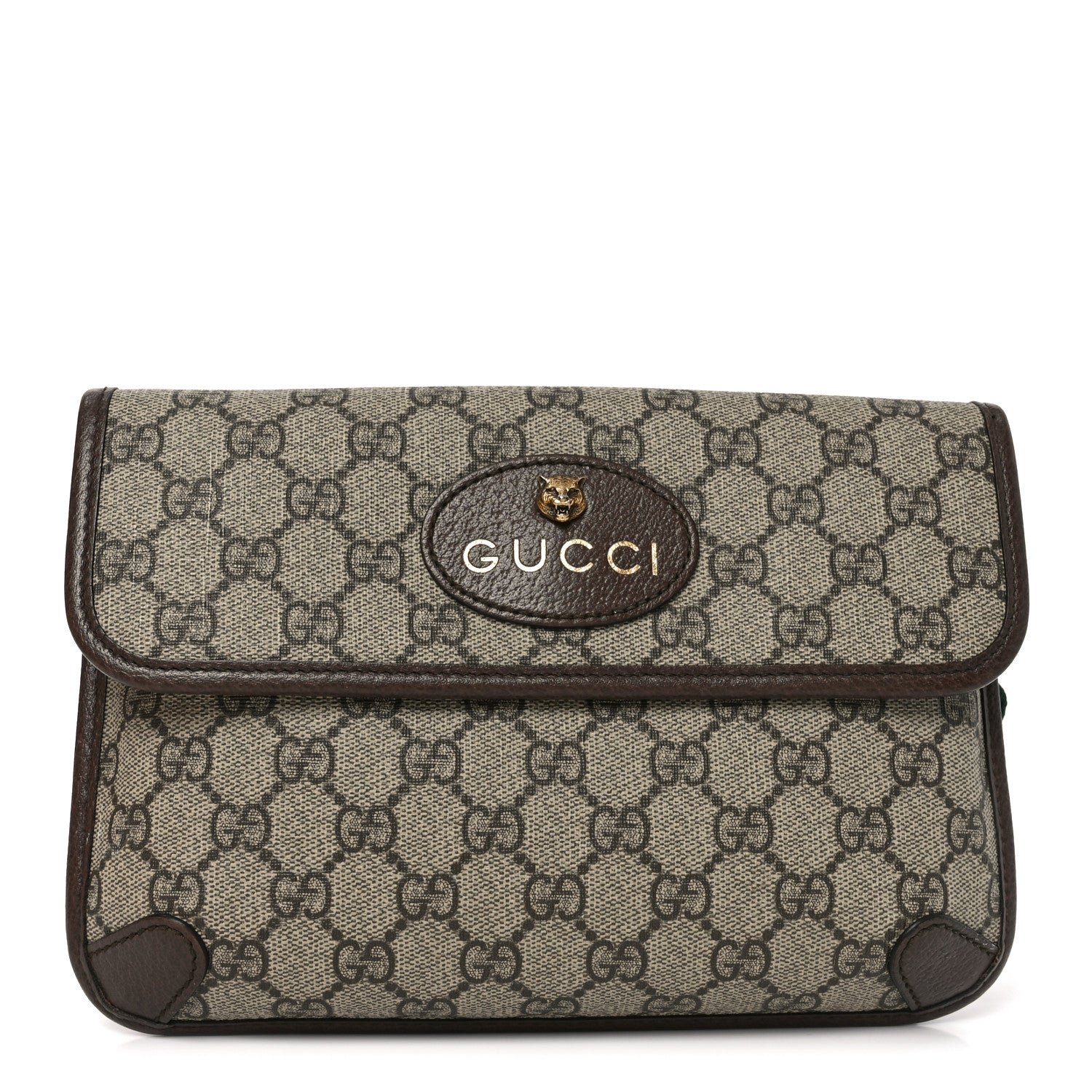 Gucci GG Supreme Monogram Neo Vintage Web Belt Bag Brown