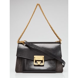 Givenchy Givenchy Black/Grey Leather/Suede GV3 Small Crossbody Bag