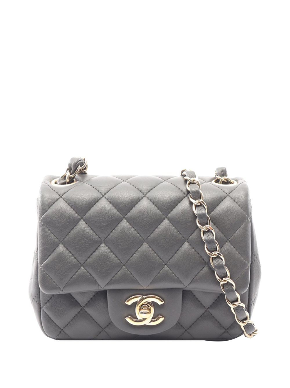 2019 Mini Square Classic Lambskin Single Flap crossbody bag