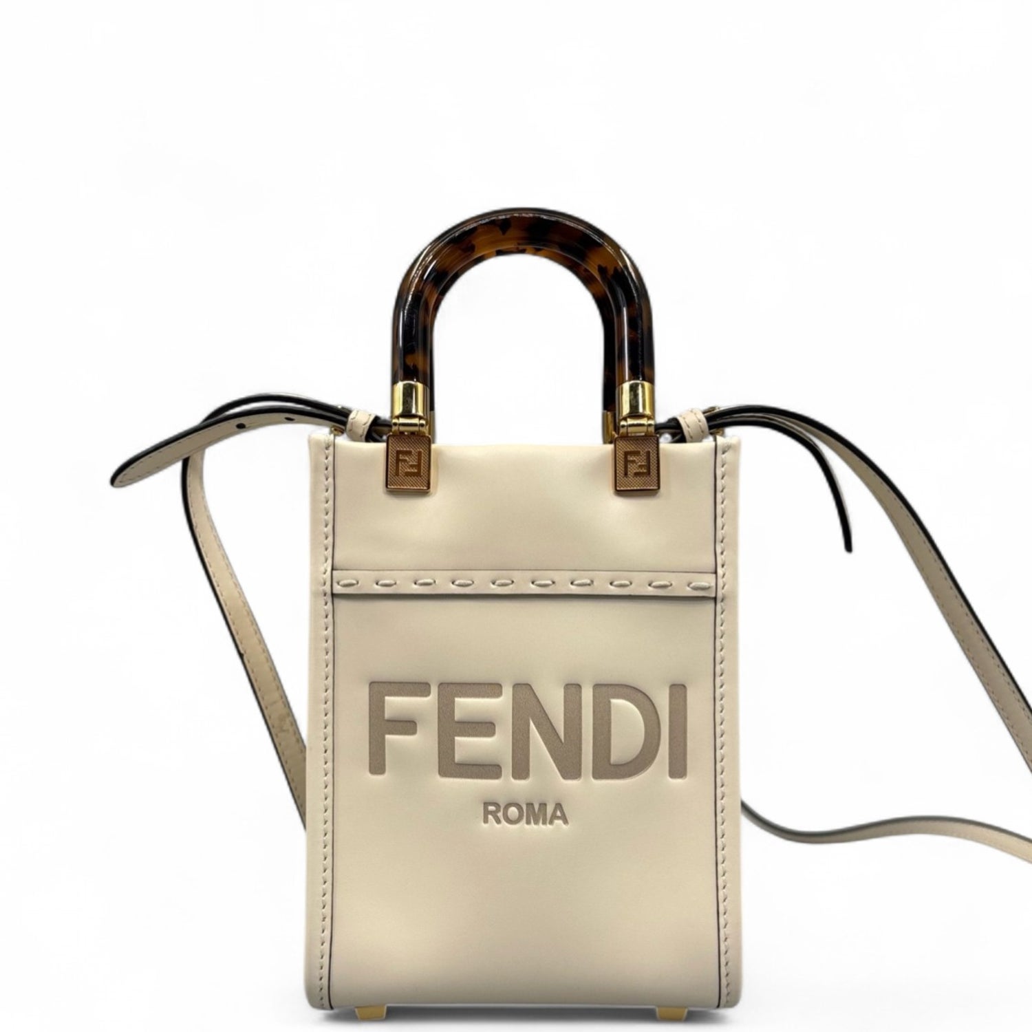 Fendi Calfskin Sunshine Shopper Mini