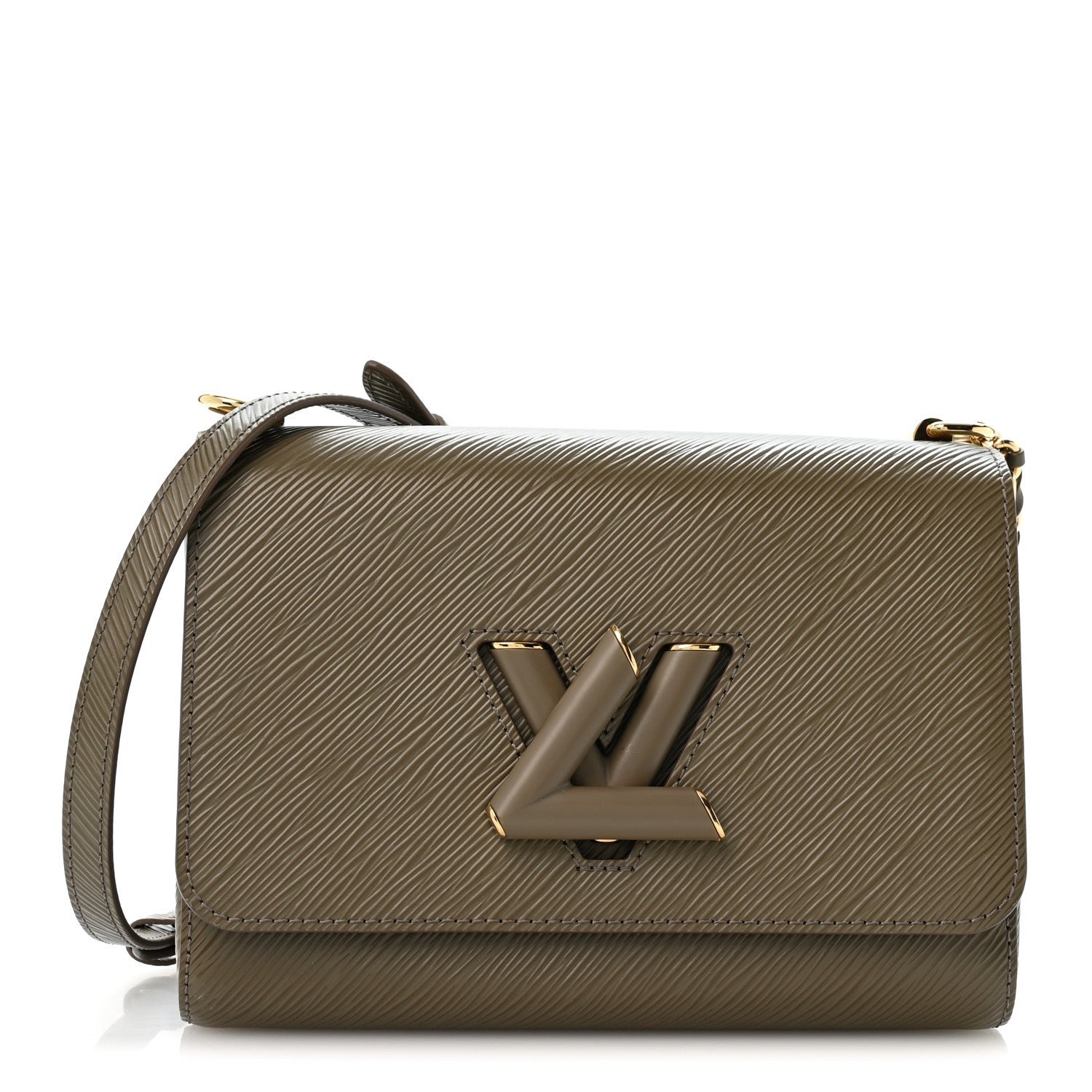 Louis Vuitton Epi Twist Shoulder Bag MM Smokey Brown