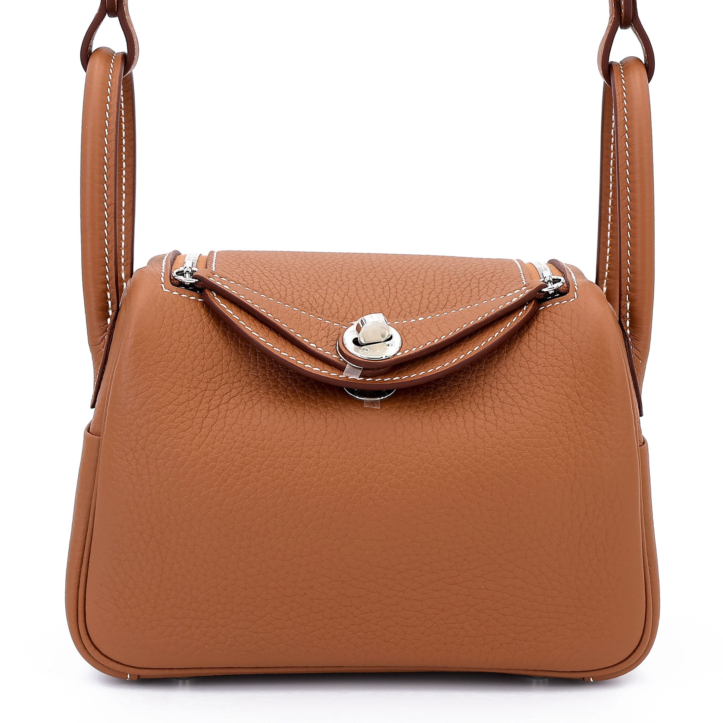 Hermes Brand New ( Rank N ) HERMÈS Mini Lindy II Gold (37) Clemence Palladium hardware K (2025)