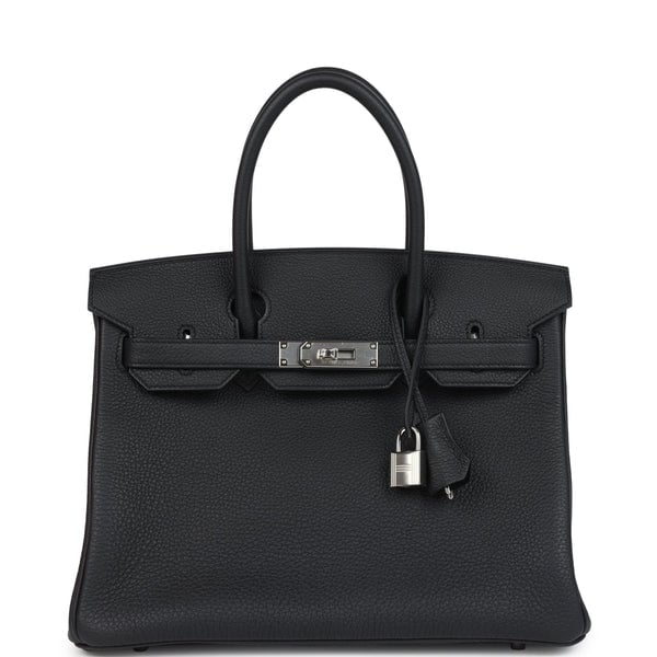 Hermes Hermes Birkin 30 Black Togo Palladium Hardware
