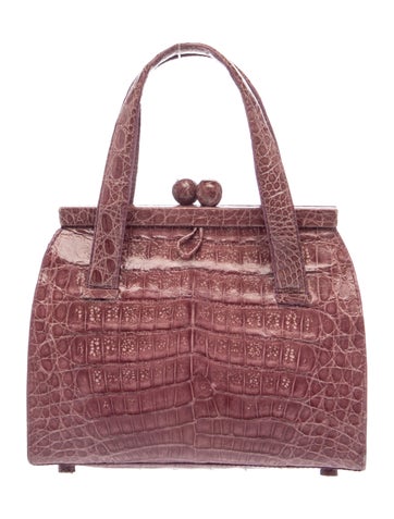 Crocodile Top Handle Bag