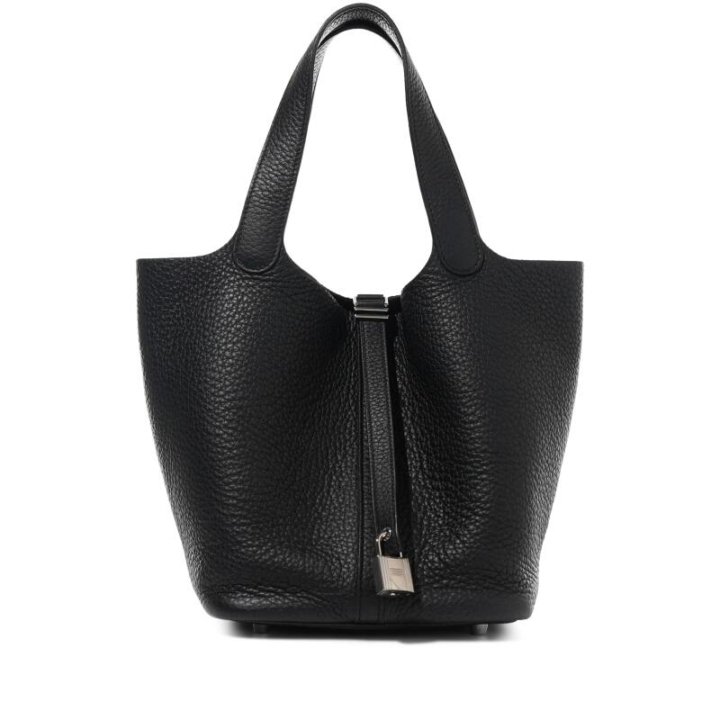Hermes Black Clemence Picotin Lock 22 Palladium Hardware, 2021