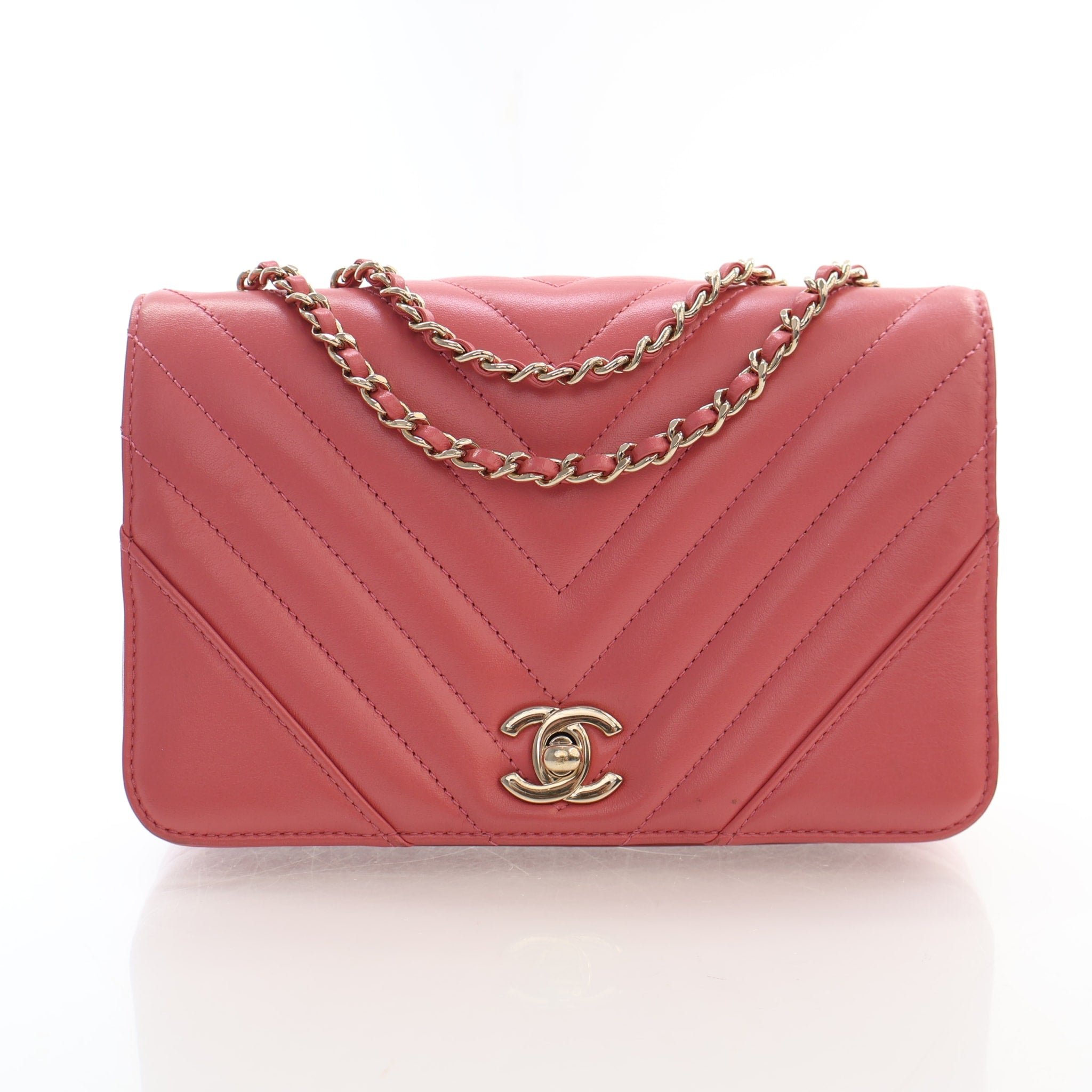 Chanel Mini Lambskin Chevron Flap Bag