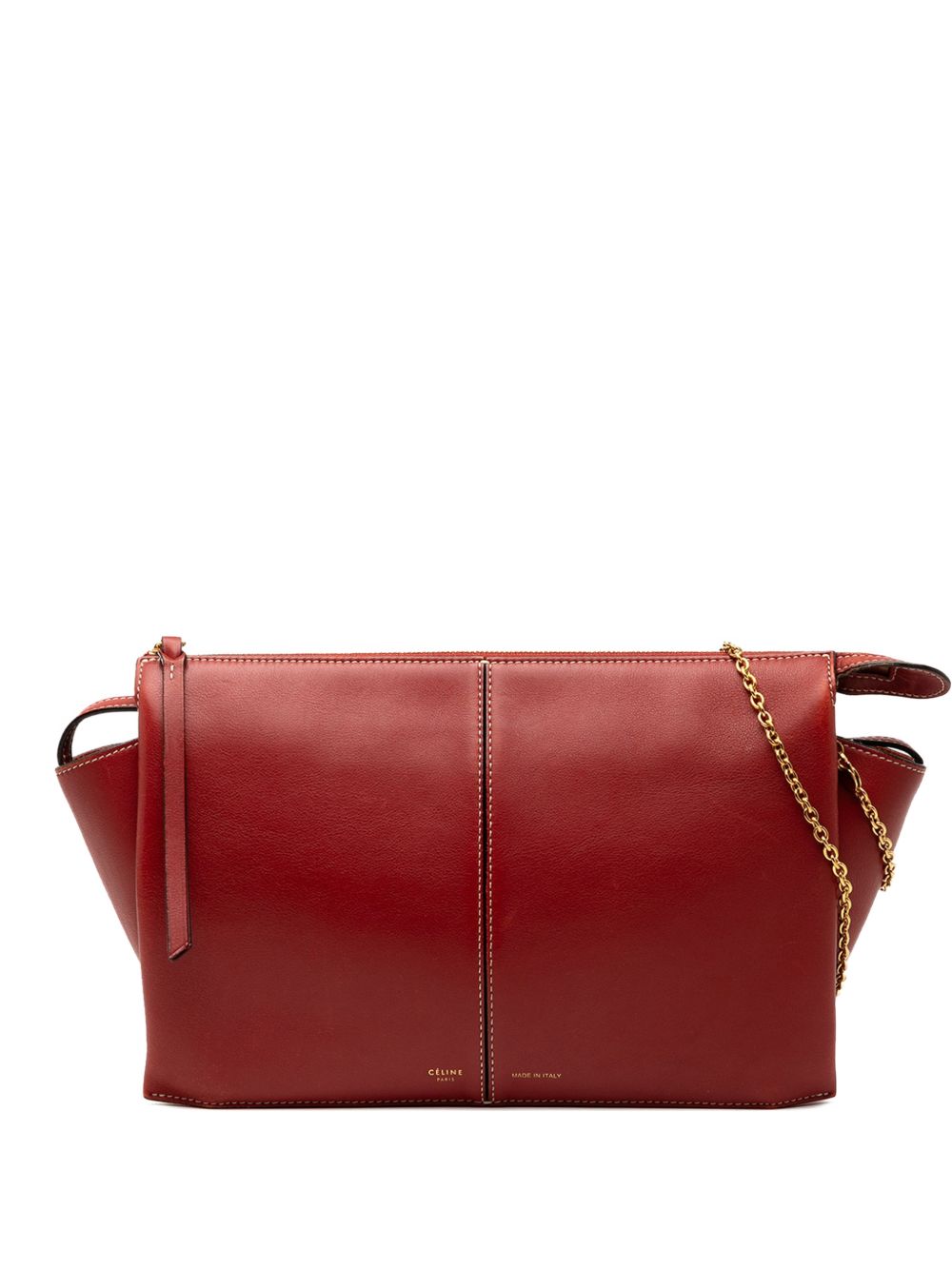 2017 Trifold Leather Clutch On Chain crossbody bag