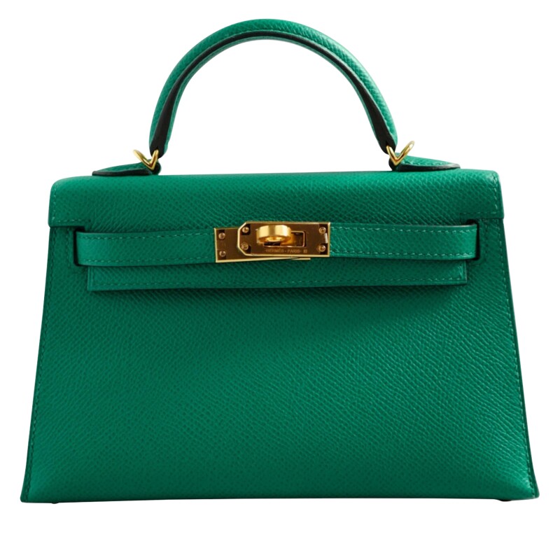 Hermes Vert Jade Epsom Mini Kelly 20 II Gold Hardware, 2021