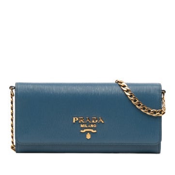 Leather Saffiano Wallet On Chain