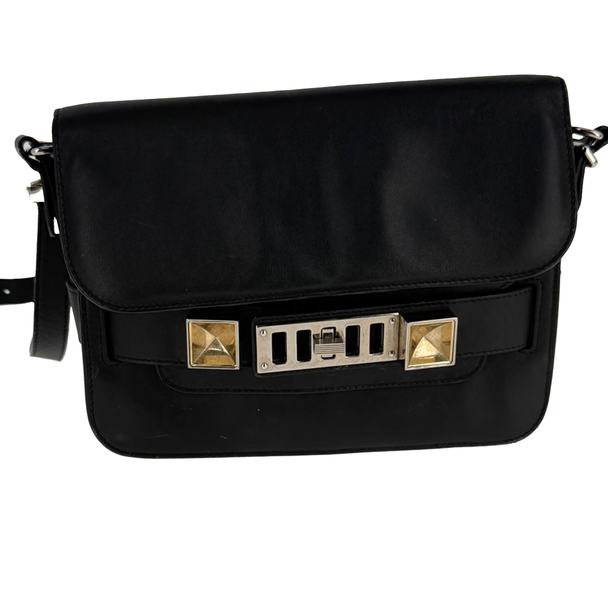Leather clutch bag