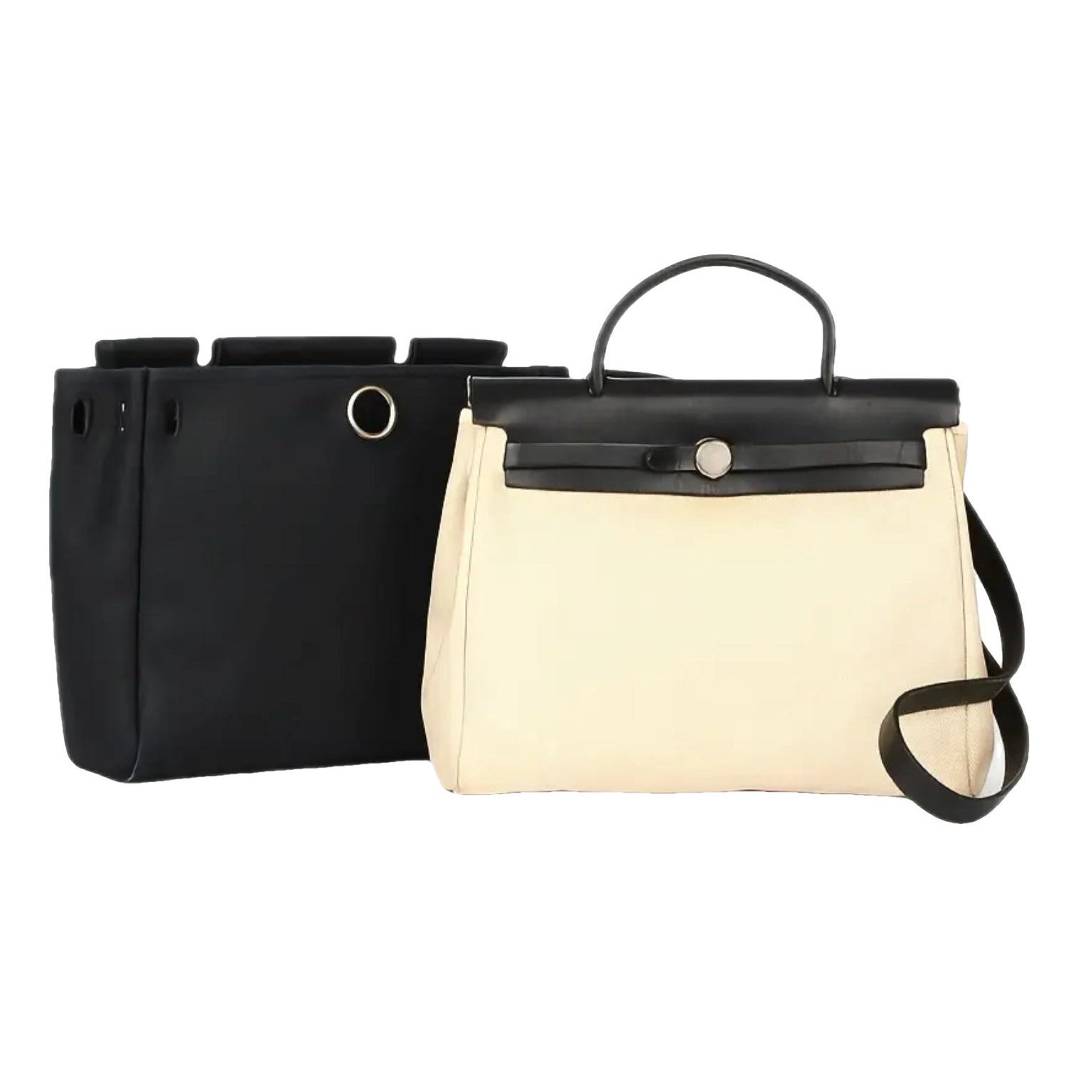 Hermes Herbag Handbag Beige