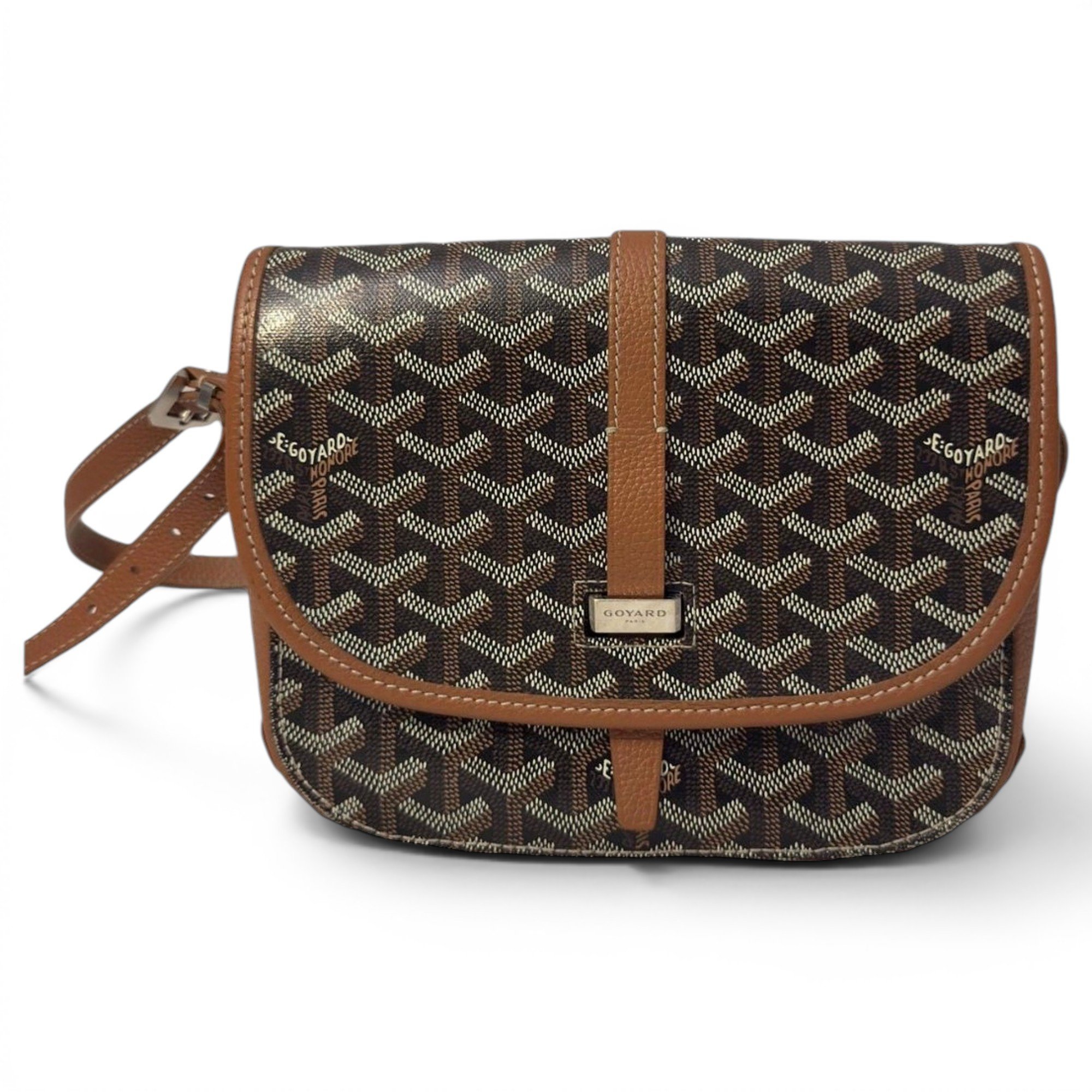 Goyard Belvedère leather crossbody bag