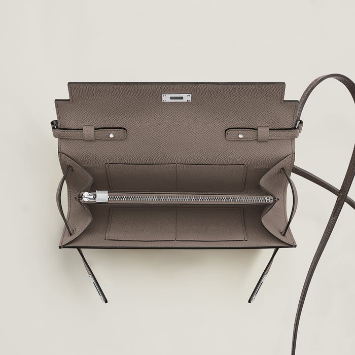 Gris Étain Kelly Classique to Go Wallet