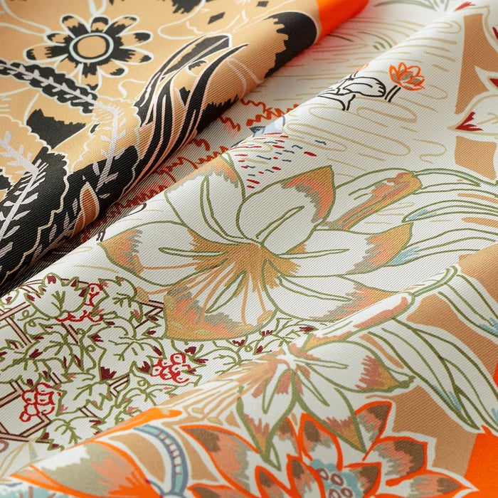 Mille Feuilles De Soie Double Face Scarf 90