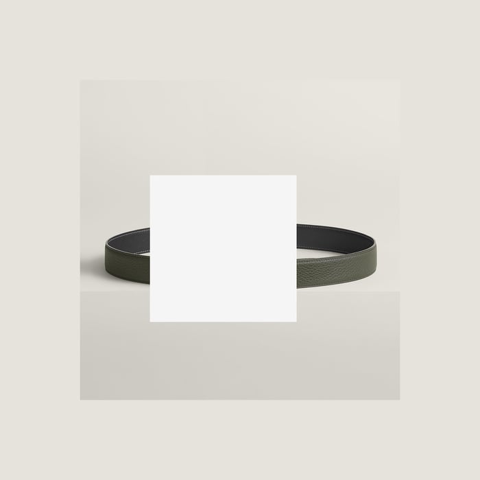 H Striee Belt Buckle & Reversible Leather Strap 32 MM