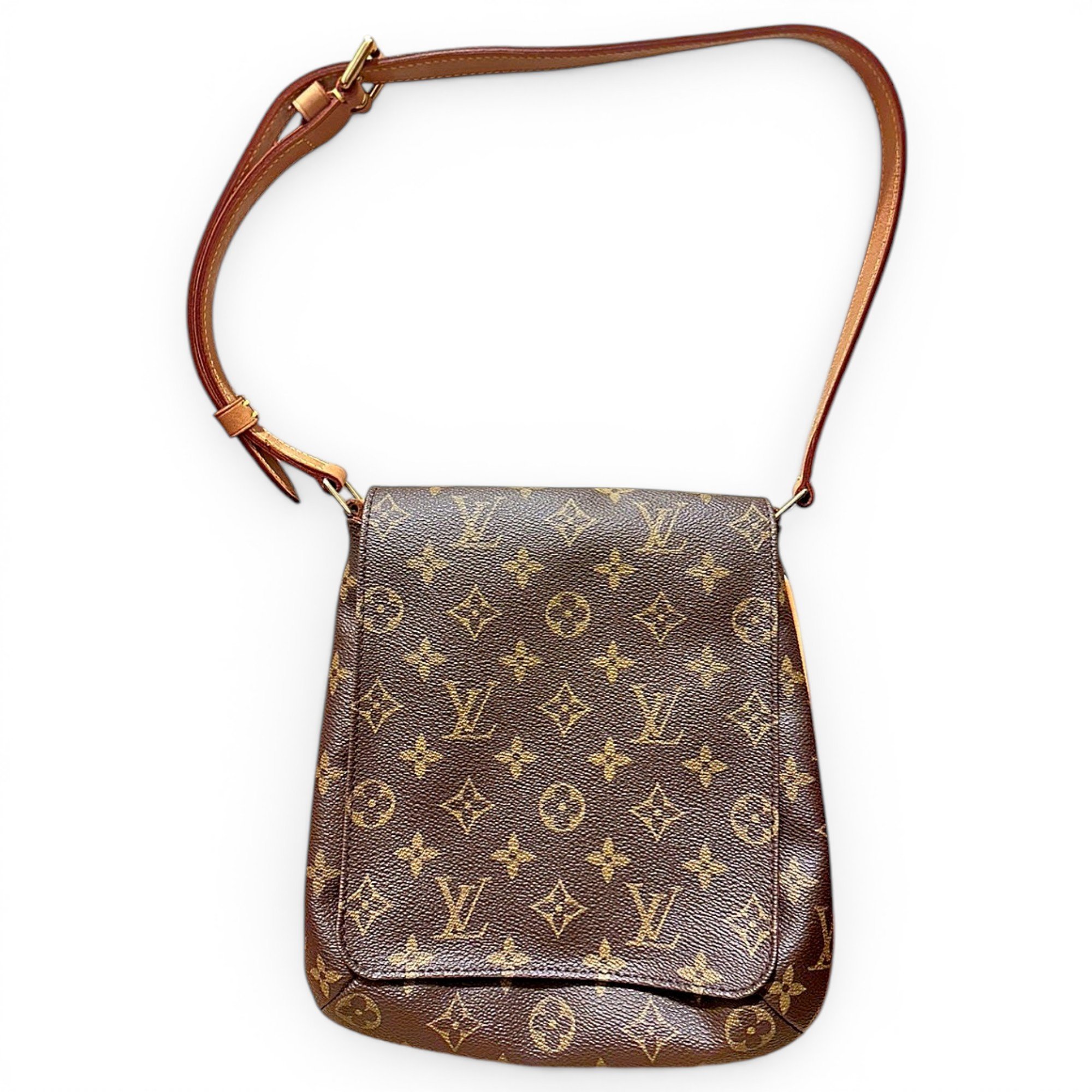 Musette leather handbag