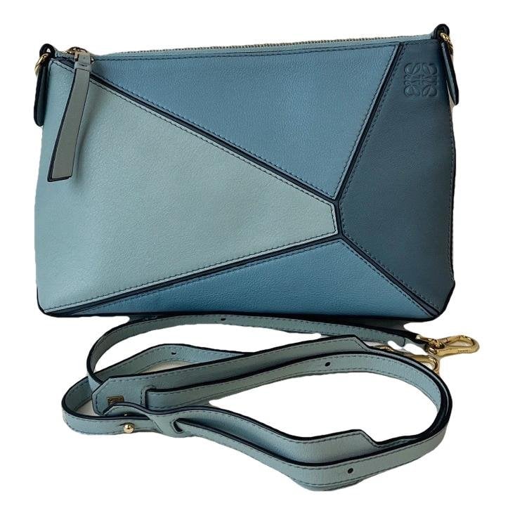 Puzzle leather handbag