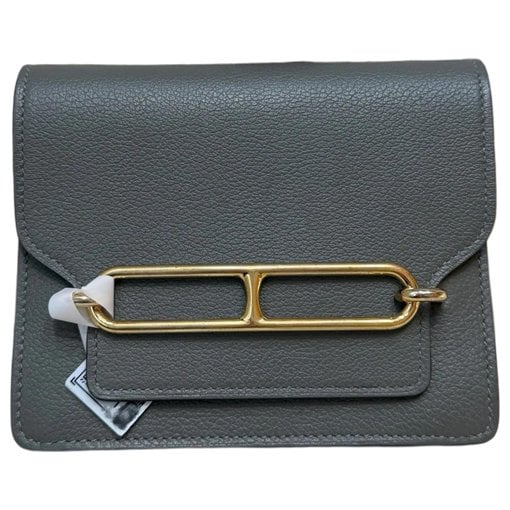 Leather clutch bag