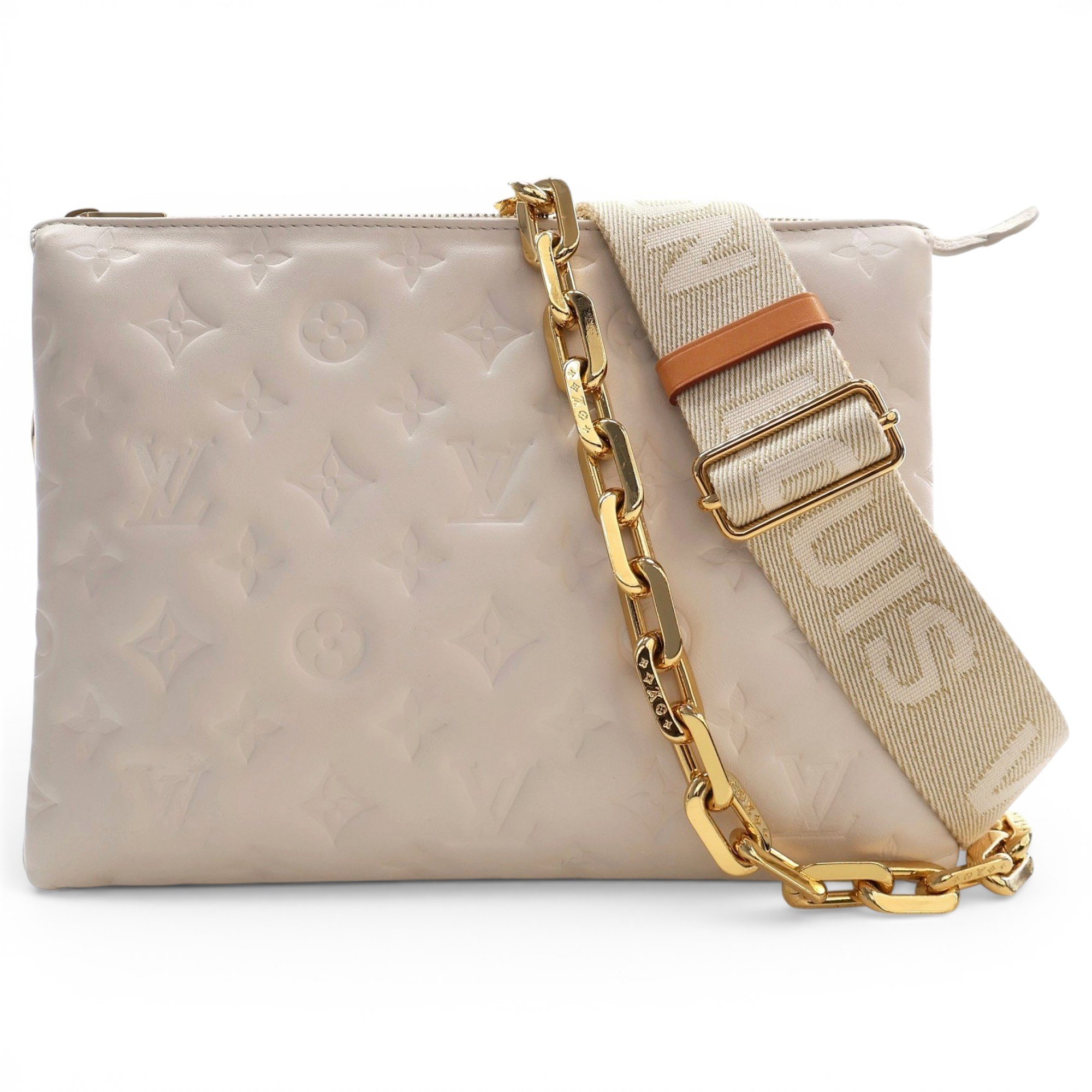 Coussin leather crossbody bag