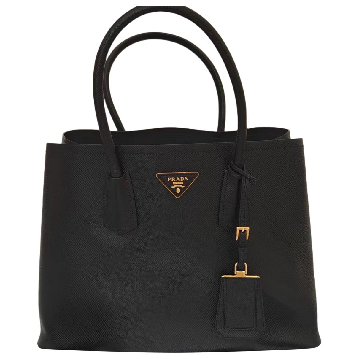 Double leather tote