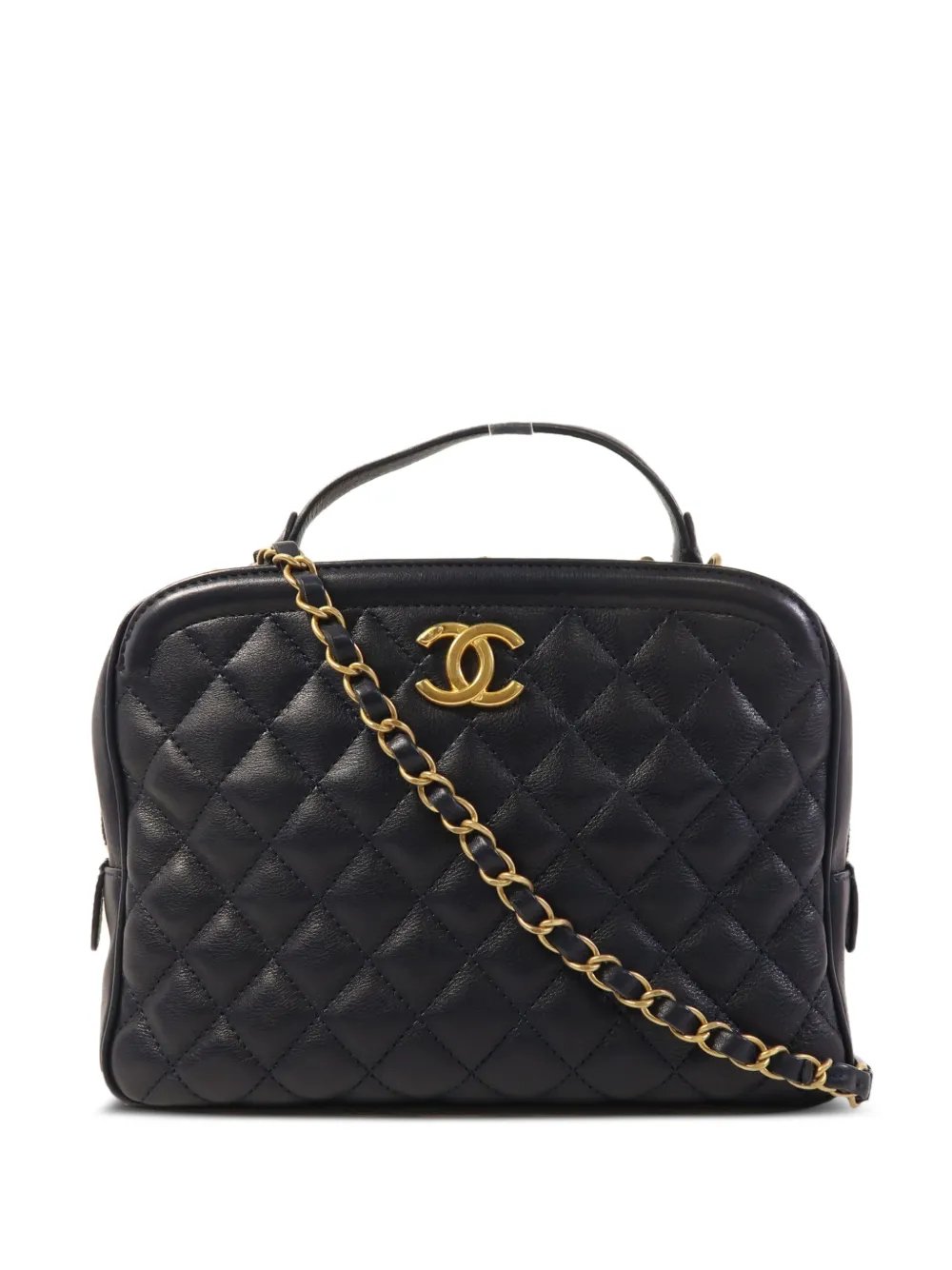 diamond-quilted tote bag