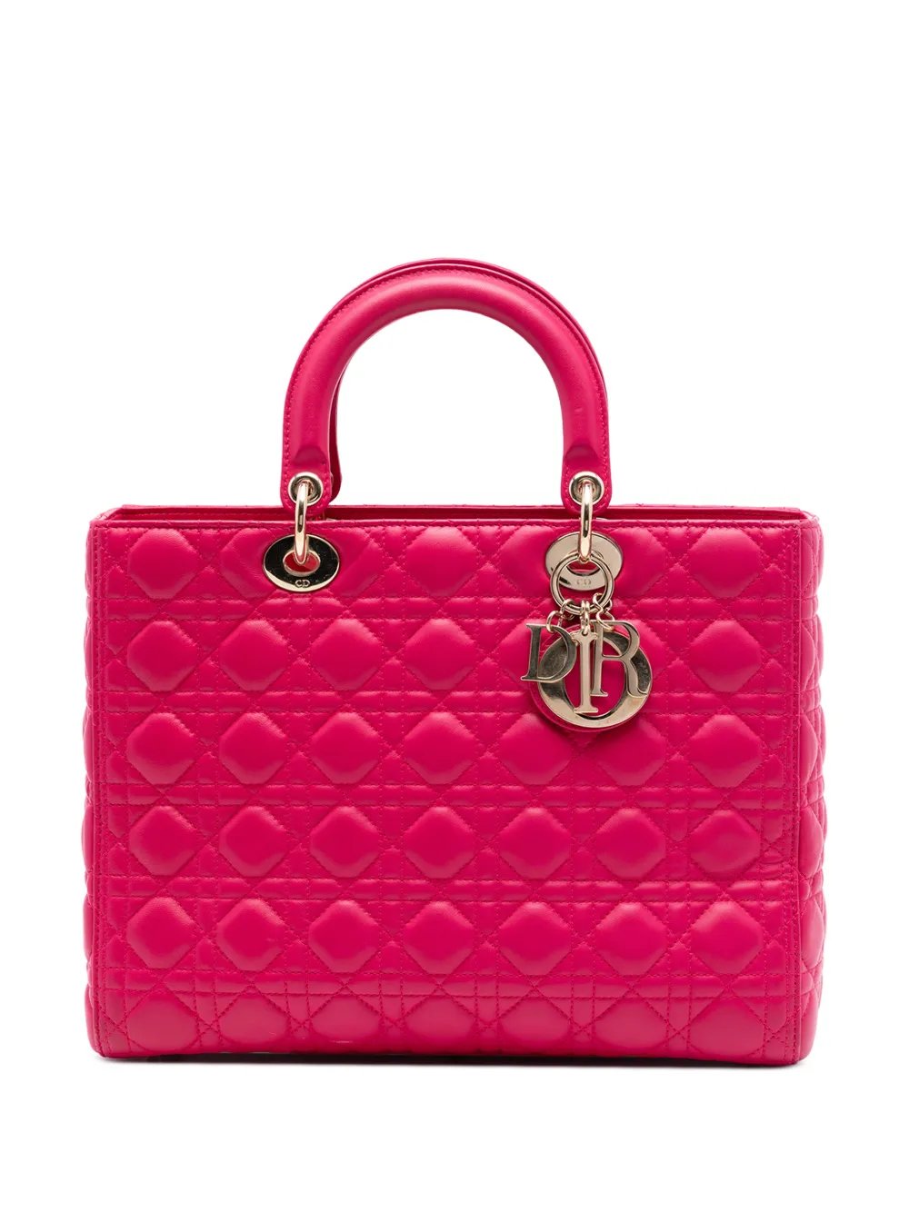 2013 Large Lambskin Cannage Lady Dior satchel