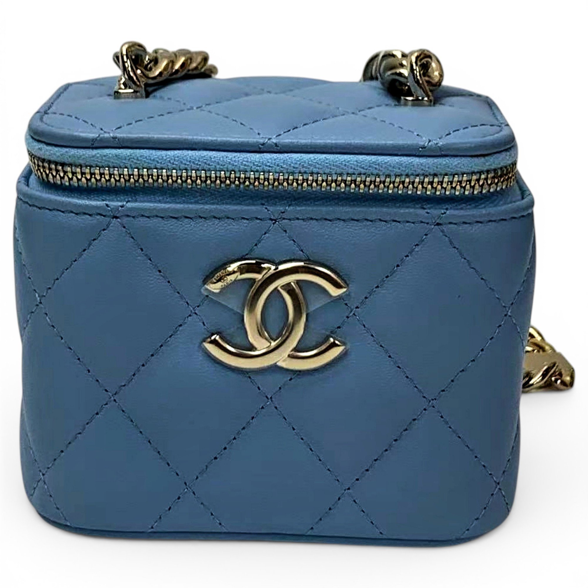 Vanity leather handbag