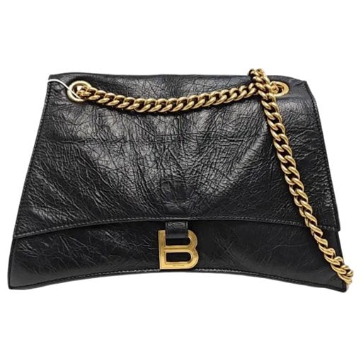 Crush leather handbag