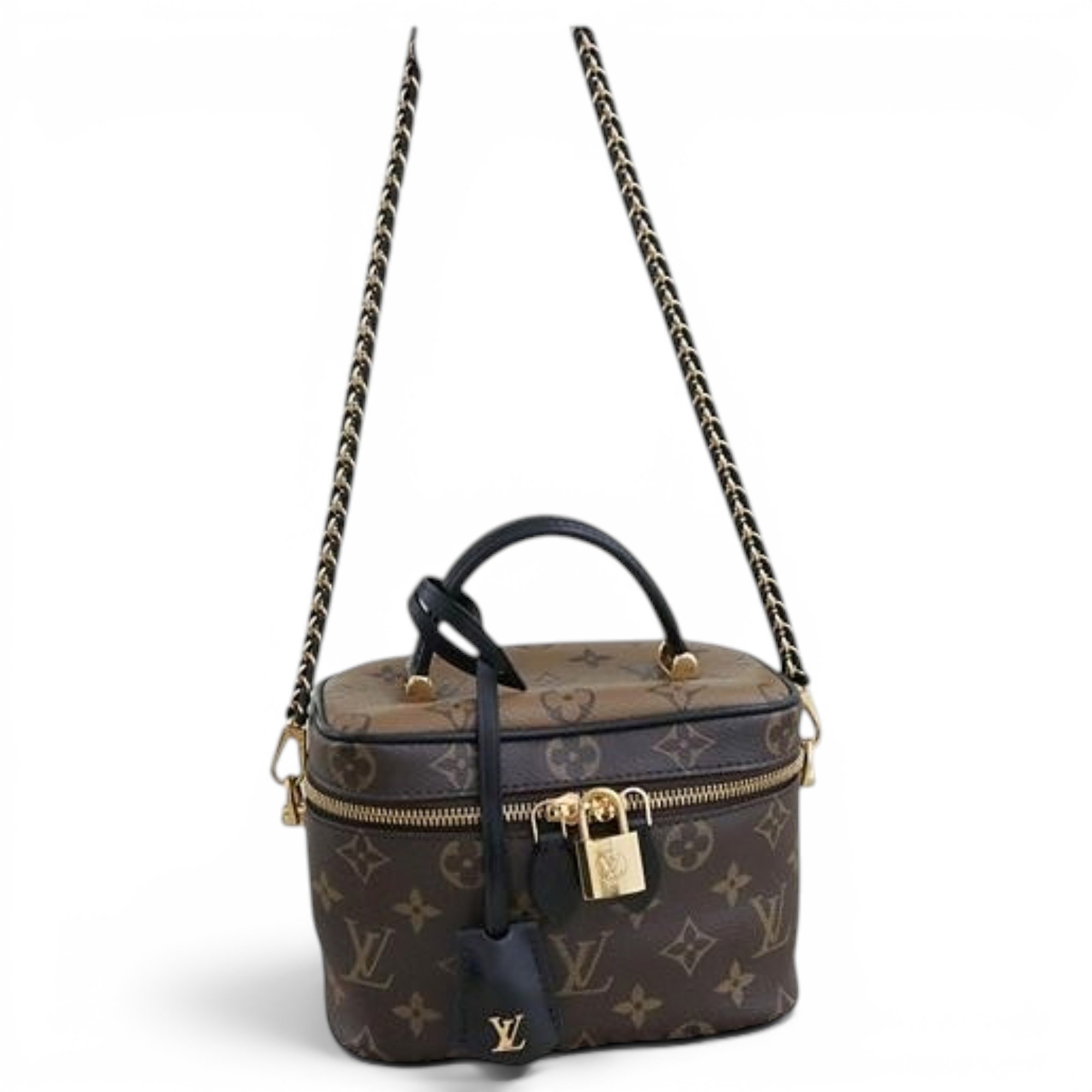 Vanity leather handbag