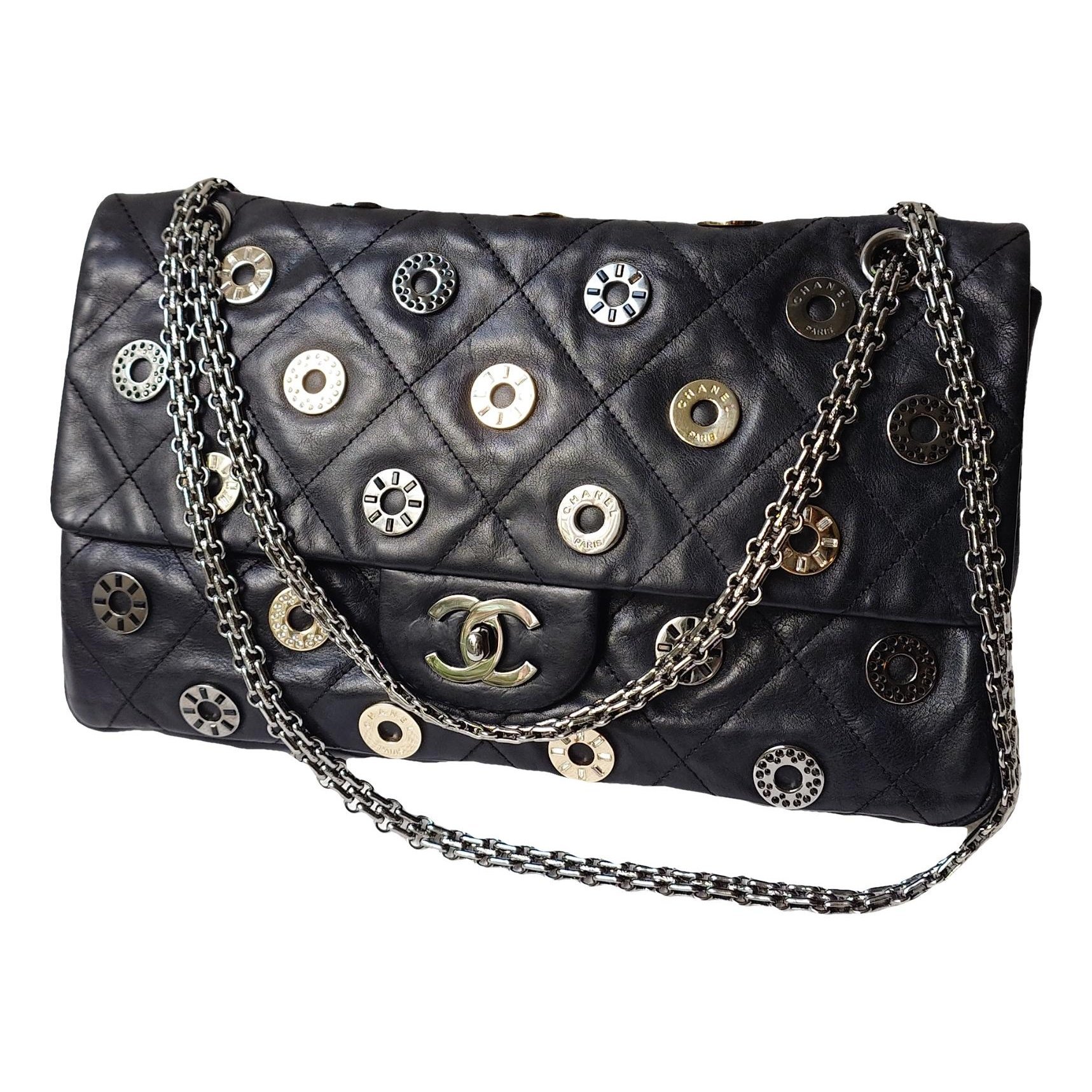 Trendy CC Flap leather handbag