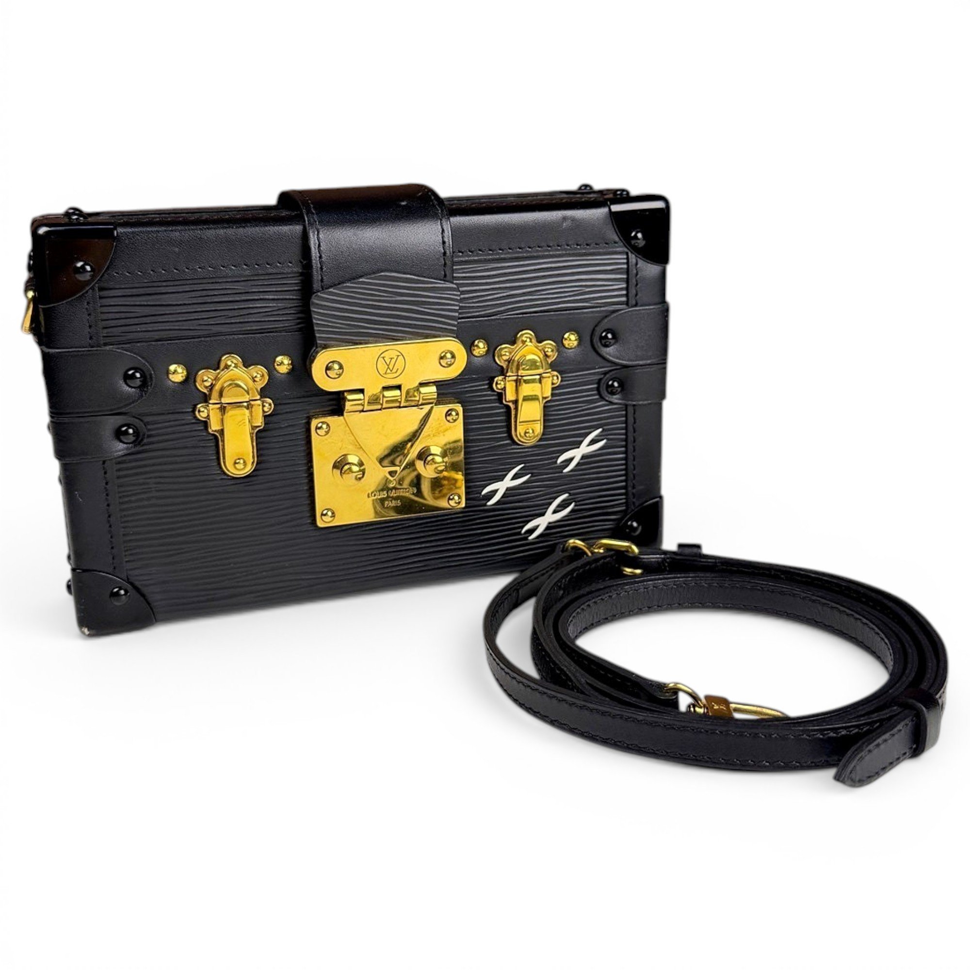 Petite Malle leather handbag