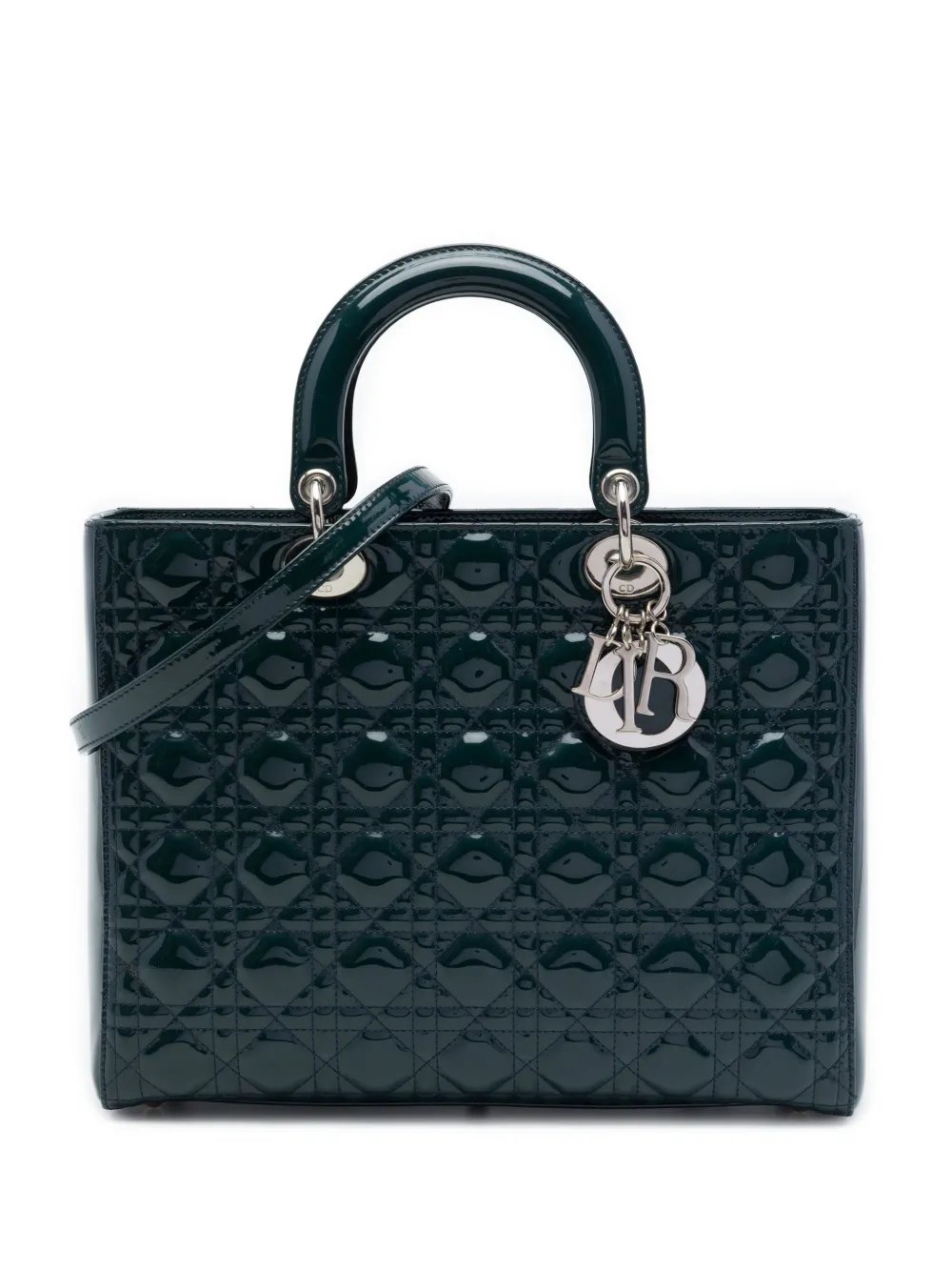 2011 Large Patent Cannage Lady Dior satchel