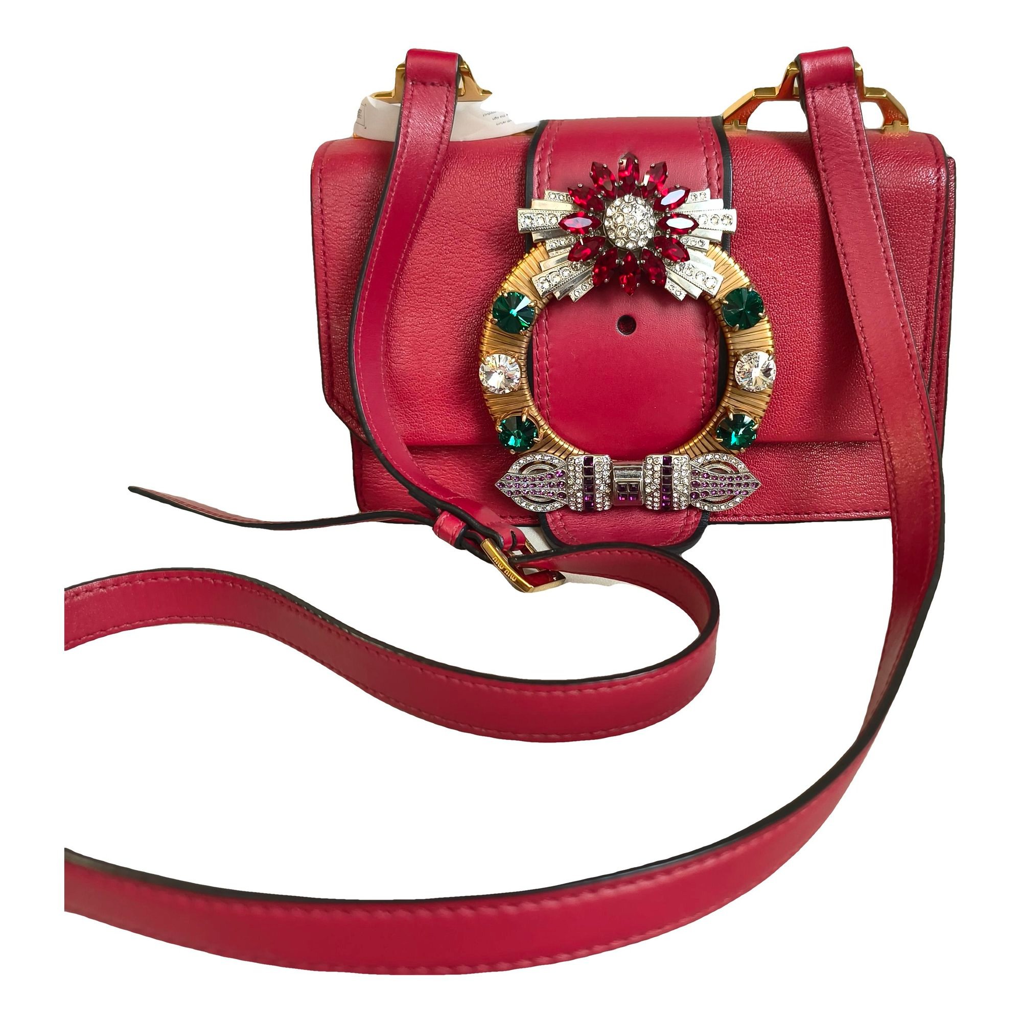 Miu Lady leather handbag