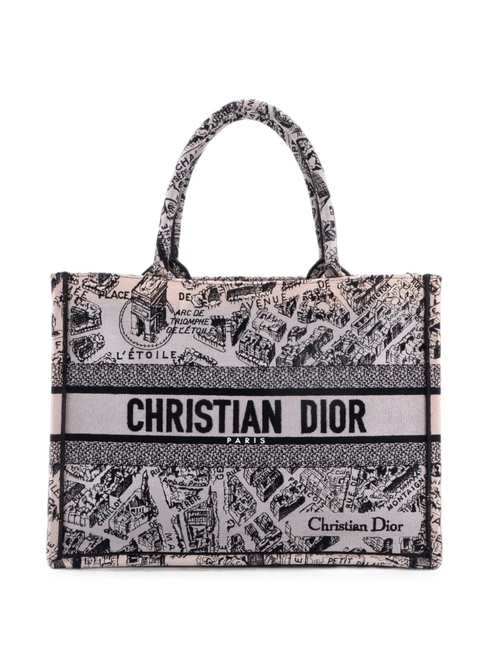 Book Embroidered Canvas Medium tote bag