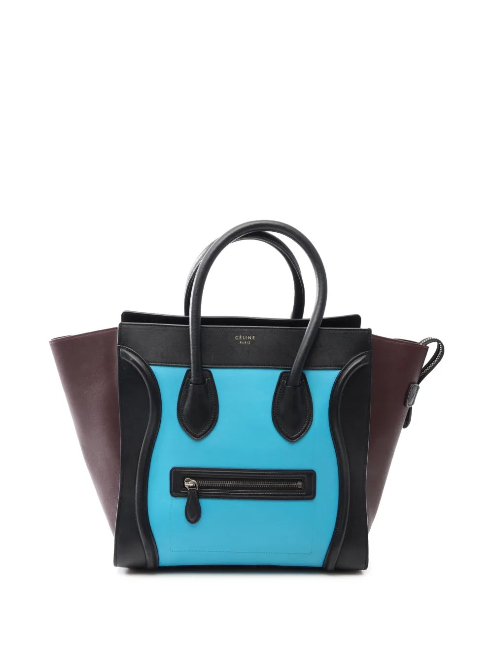 2010-2026 Mini Tricolor Leather Luggage tote bag