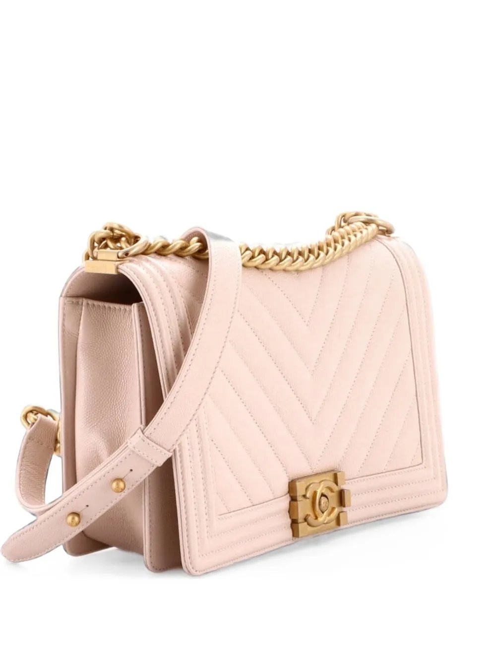 Boy Flap Bag Chevron Caviar New Medium crossbody bag