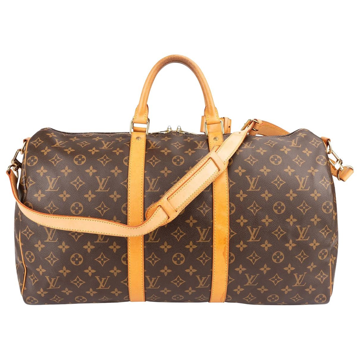 Keepall leather travel bag