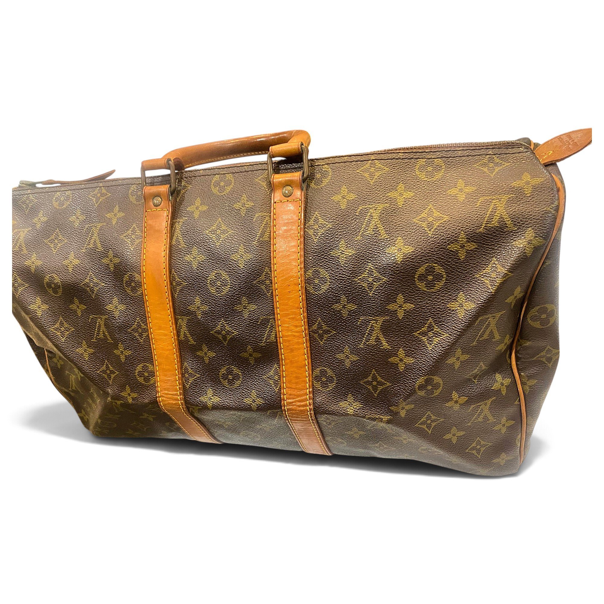 Keepall leather travel bag