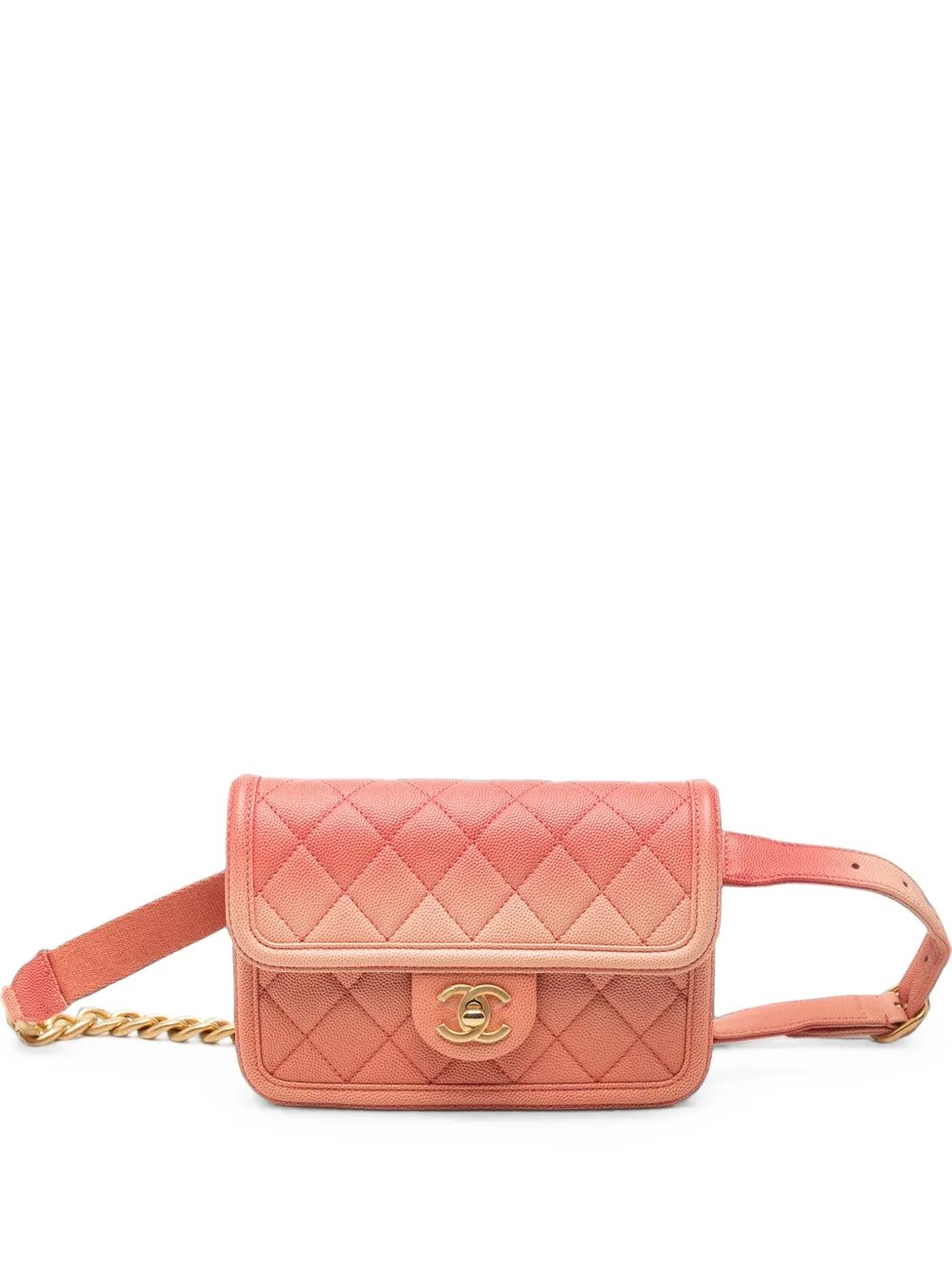 2019 Quilted Caviar Sunset On The Sea Flap belt bag