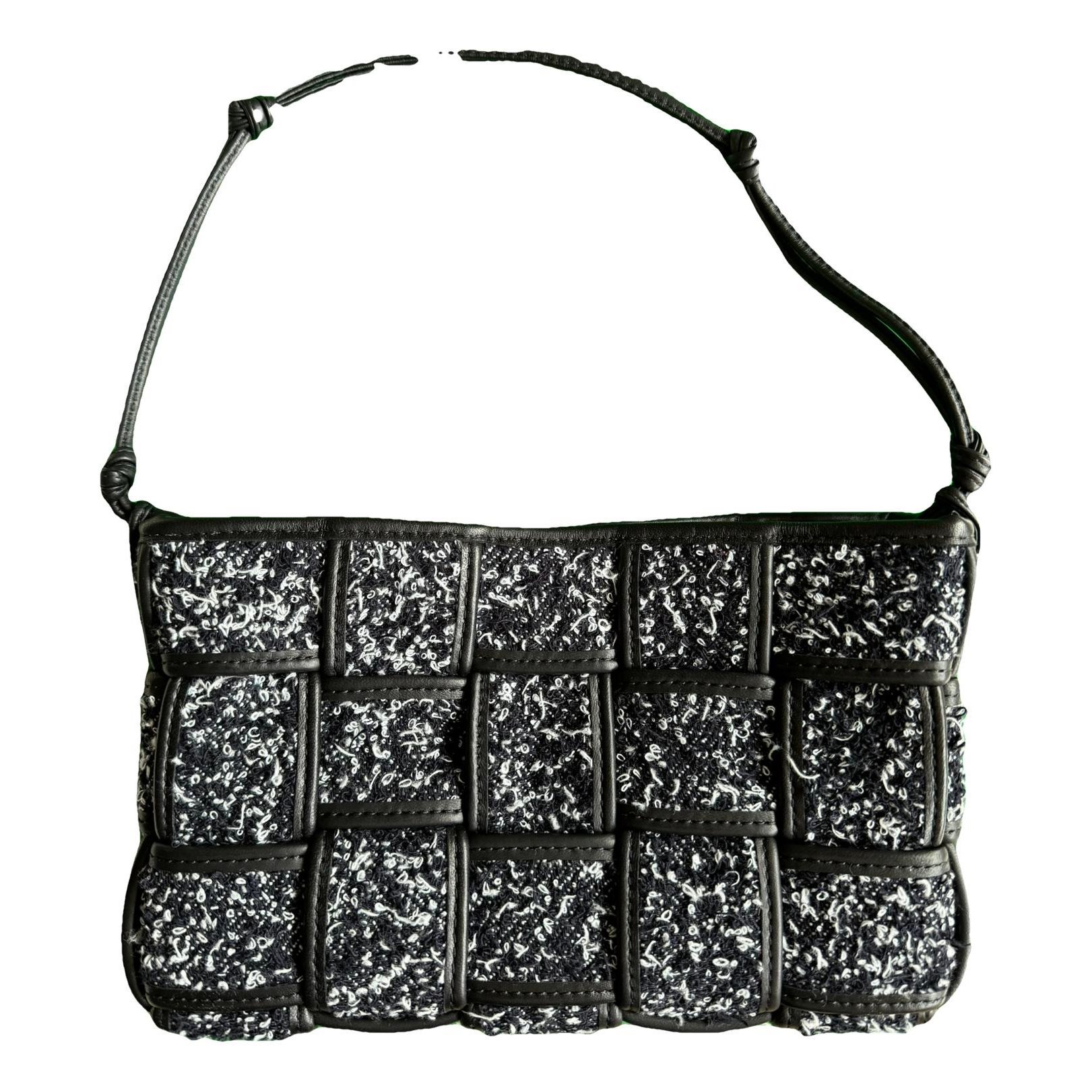 Cassette tweed handbag