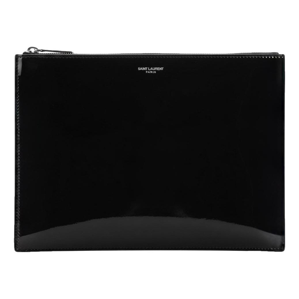 Patent leather clutch bag