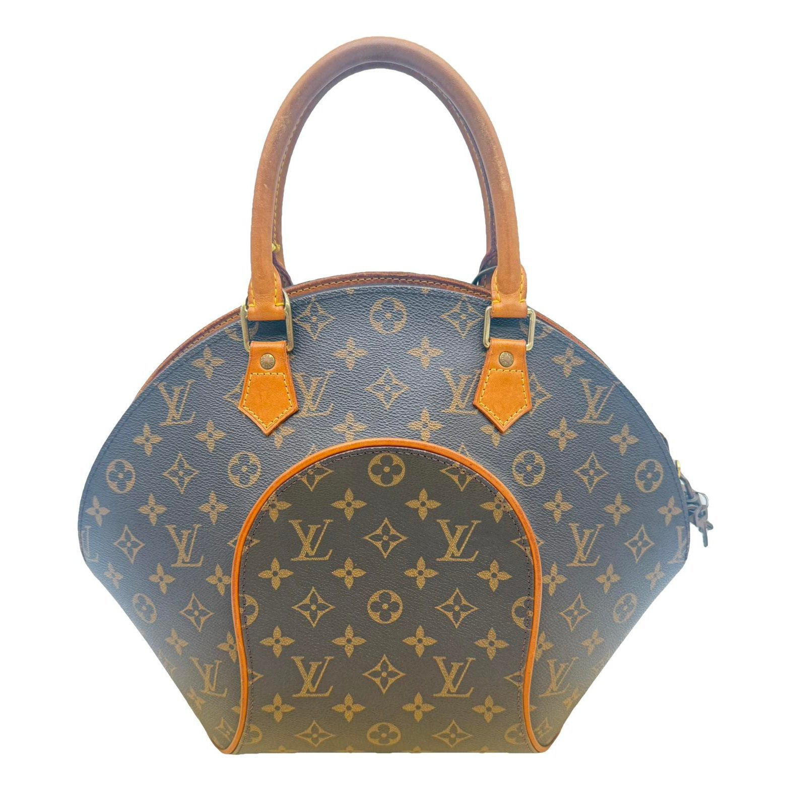 Ellipse leather handbag