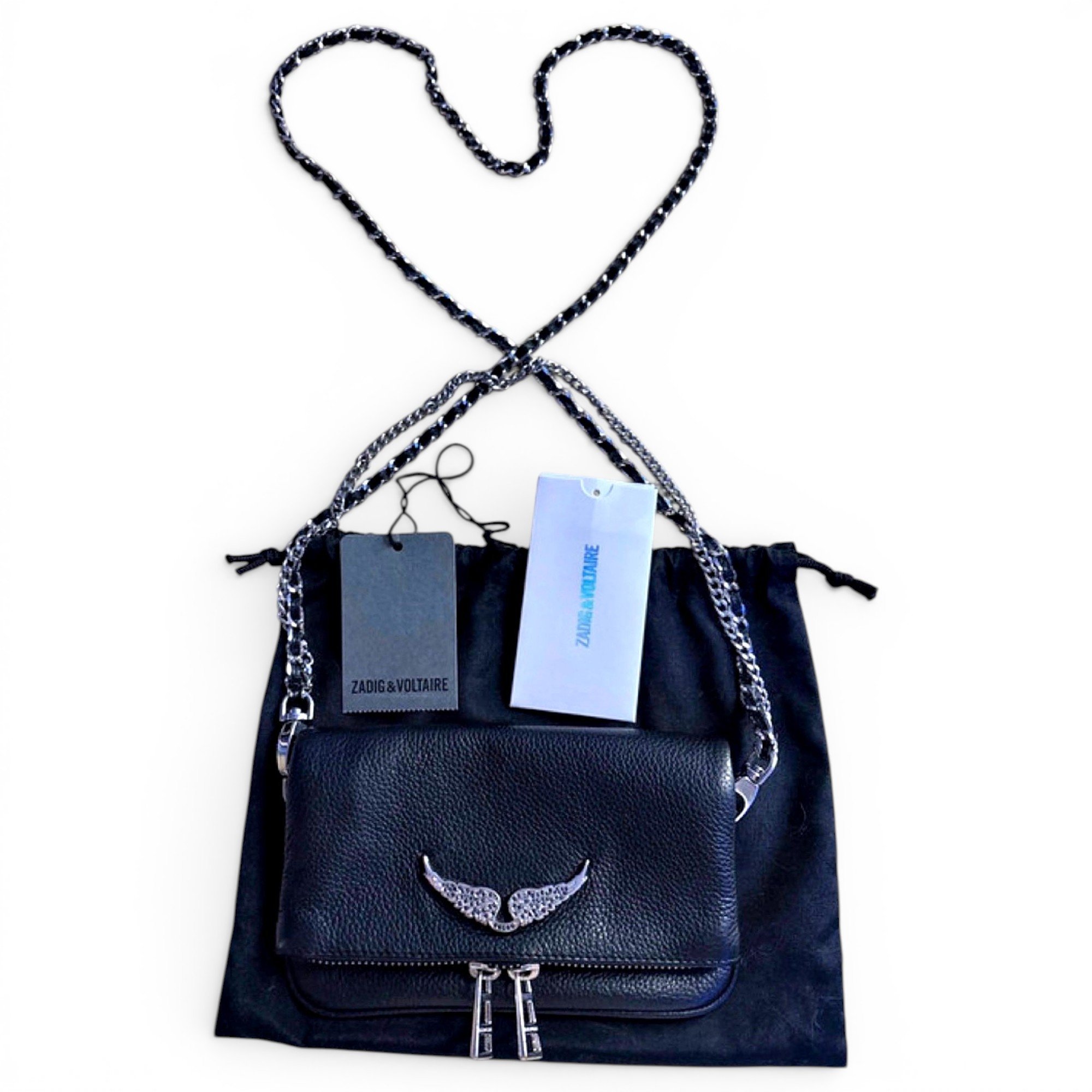 Rock leather crossbody bag