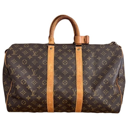 Keepall leather travel bag