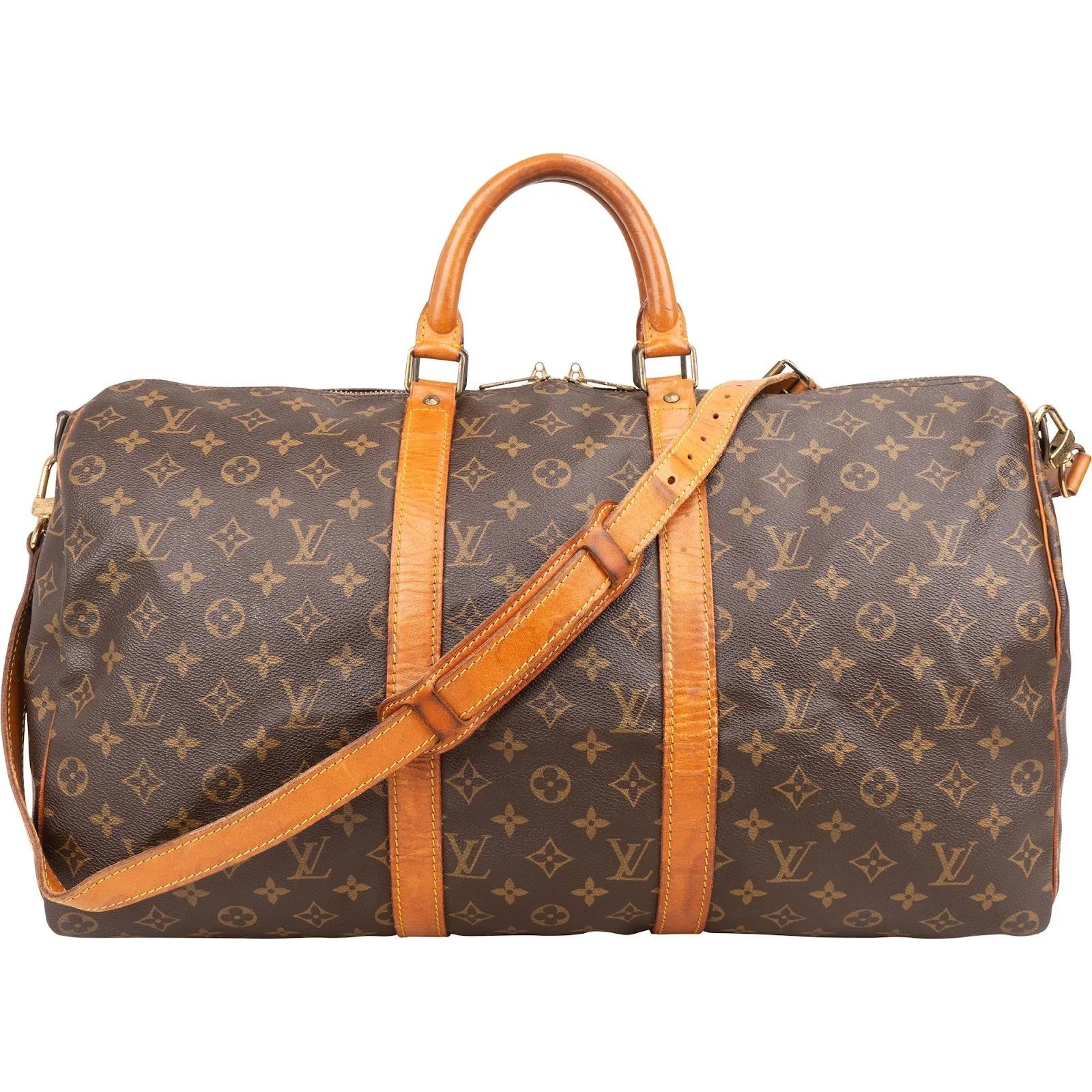 Keepall leather travel bag
